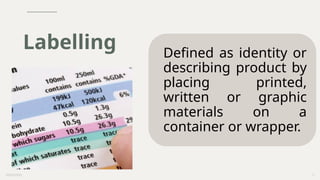 Processing Label Names Processed Foods packaging and labelling. | PPTX