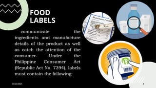Processing Label Names Processed Foods packaging and labelling. | PPTX