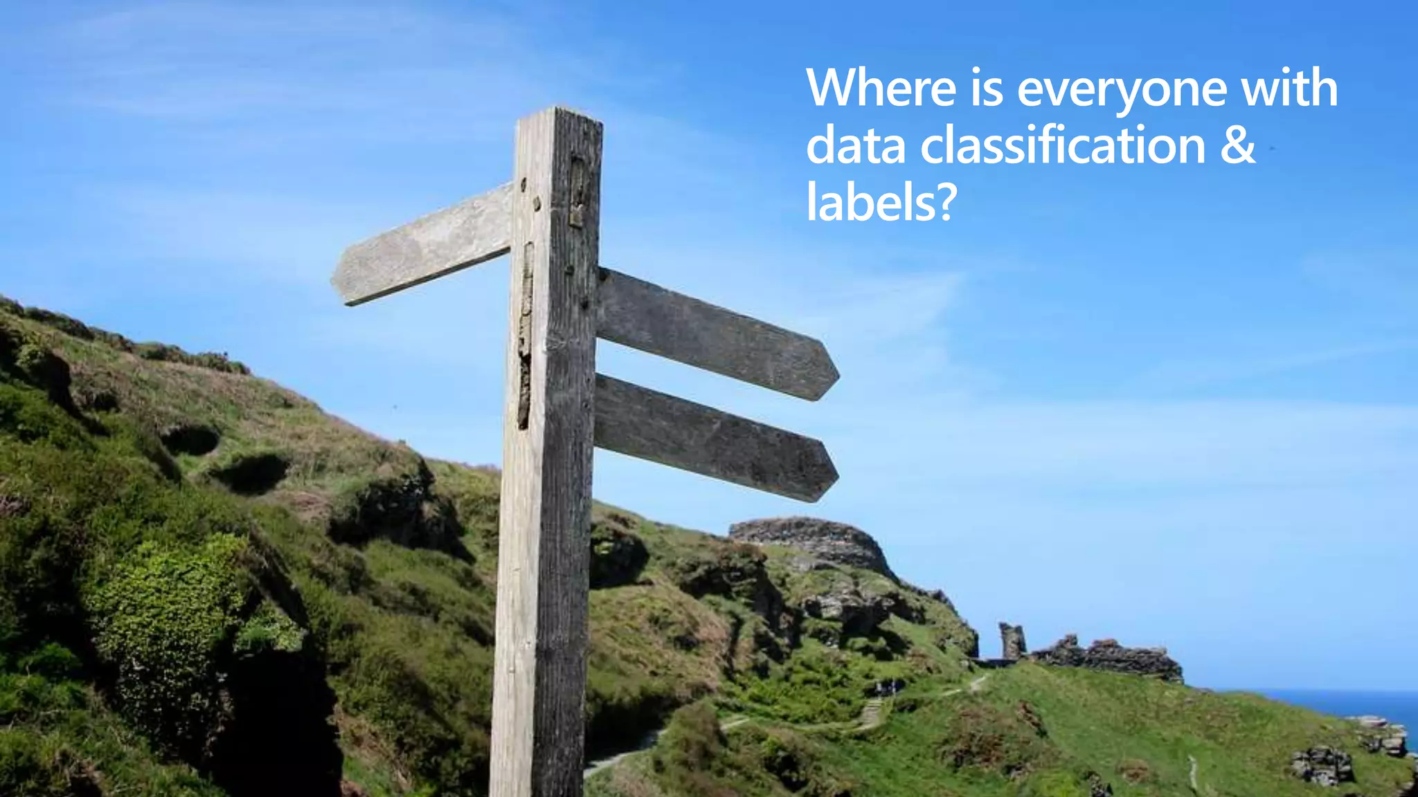 Where is everyone with
data classification &
labels?
 