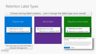 Labelling in Microsoft 365 - Retention & Sensitivity | PPTX