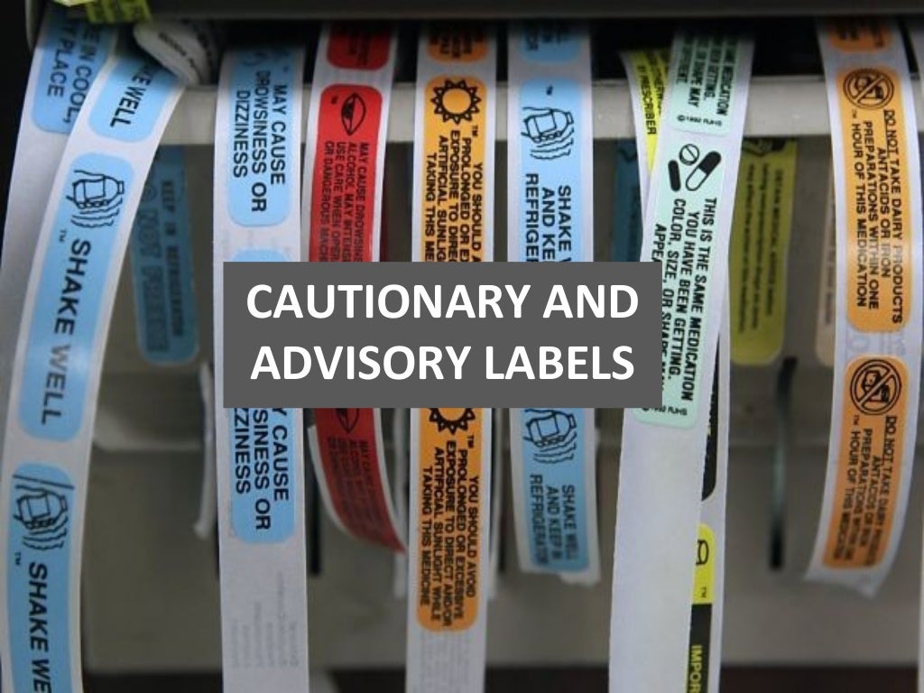 Labelling of the pharmaceuticals