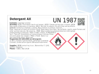 Un1987 Labelling & packaging of hazardous chemicals | PPT