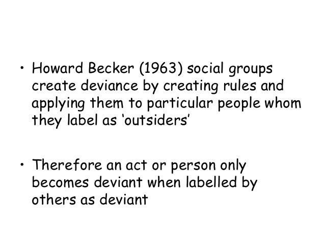 Howard becker labeling theory