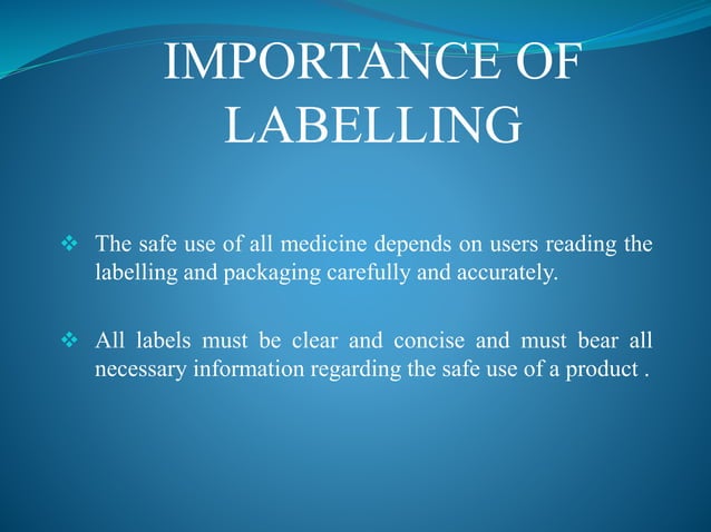 An Overview Of Medicinal Product Labelling – OG Artland