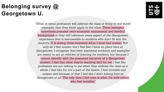Belonging survey @
Georgetown U.
 