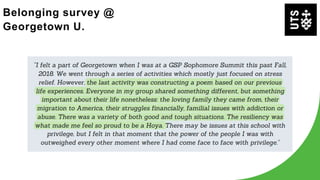 Belonging survey @
Georgetown U.
 