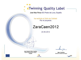 Label qualité zara caen2012