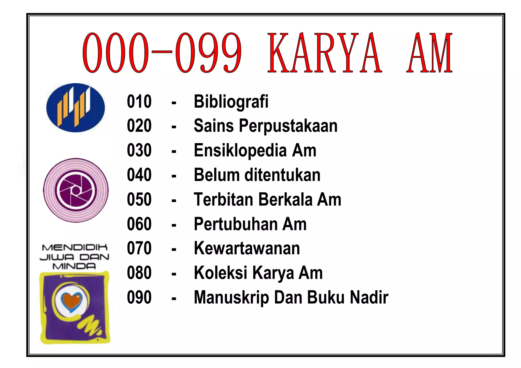 Label Rak Buku Pengkelasan Dewey | DOCX