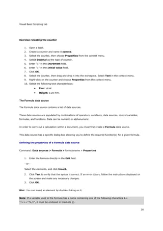 expressions & assignment – visual basic script... 라벨뷰 Labelview 바코드라벨디자인프로그램 바코드라벨출력프로그램 바코드라벨인쇄프로그램 매뉴얼 | PDF