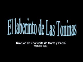 El laberinto de Las Toninas Crónica de una visita de Marta y Pablo Octubre 2007 