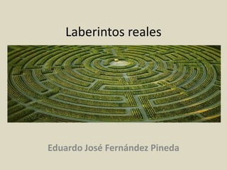 Laberintos reales
Eduardo José Fernández Pineda
 