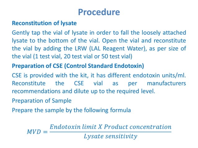 Lab experiment bacterial endotoxin testing | PDF | Blood Disorders ...