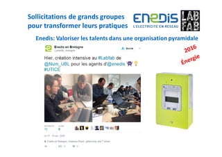 Enedis: Valoriser les talents dans une organisation pyramidale
Sollicitations de grands groupes
pour transformer leurs pratiques
 
