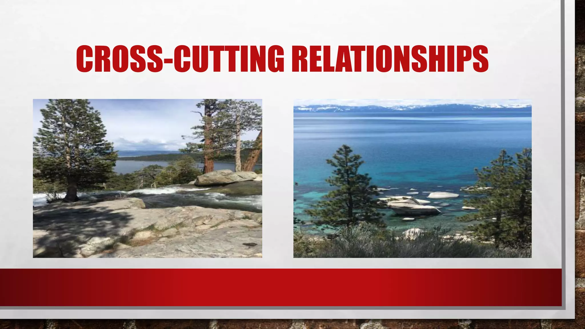CROSS-CUTTING RELATIONSHIPS
 
