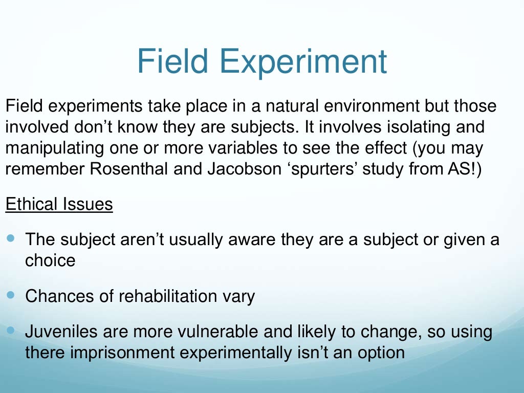Lab & Field Experiments