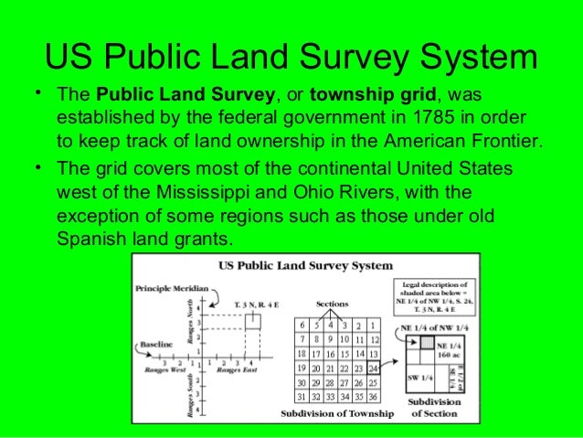 The township and range land survey system in the us contributed to ...