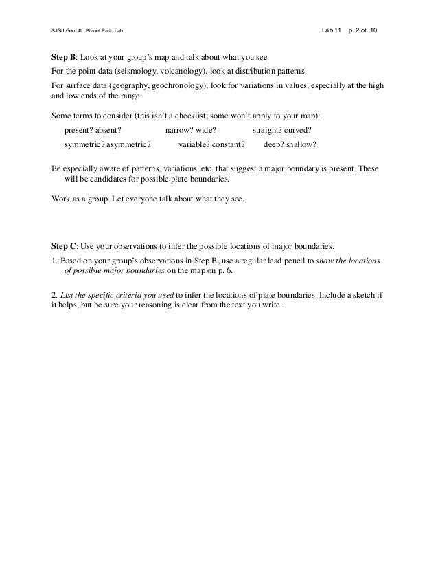 Lab for plate boundaries