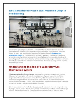 Lab Gas Delivery Lab Gas Installation Services in Saudi Arabia From Design to ...