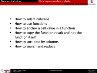 Lab Gene Expression Data Analysis | PPTX