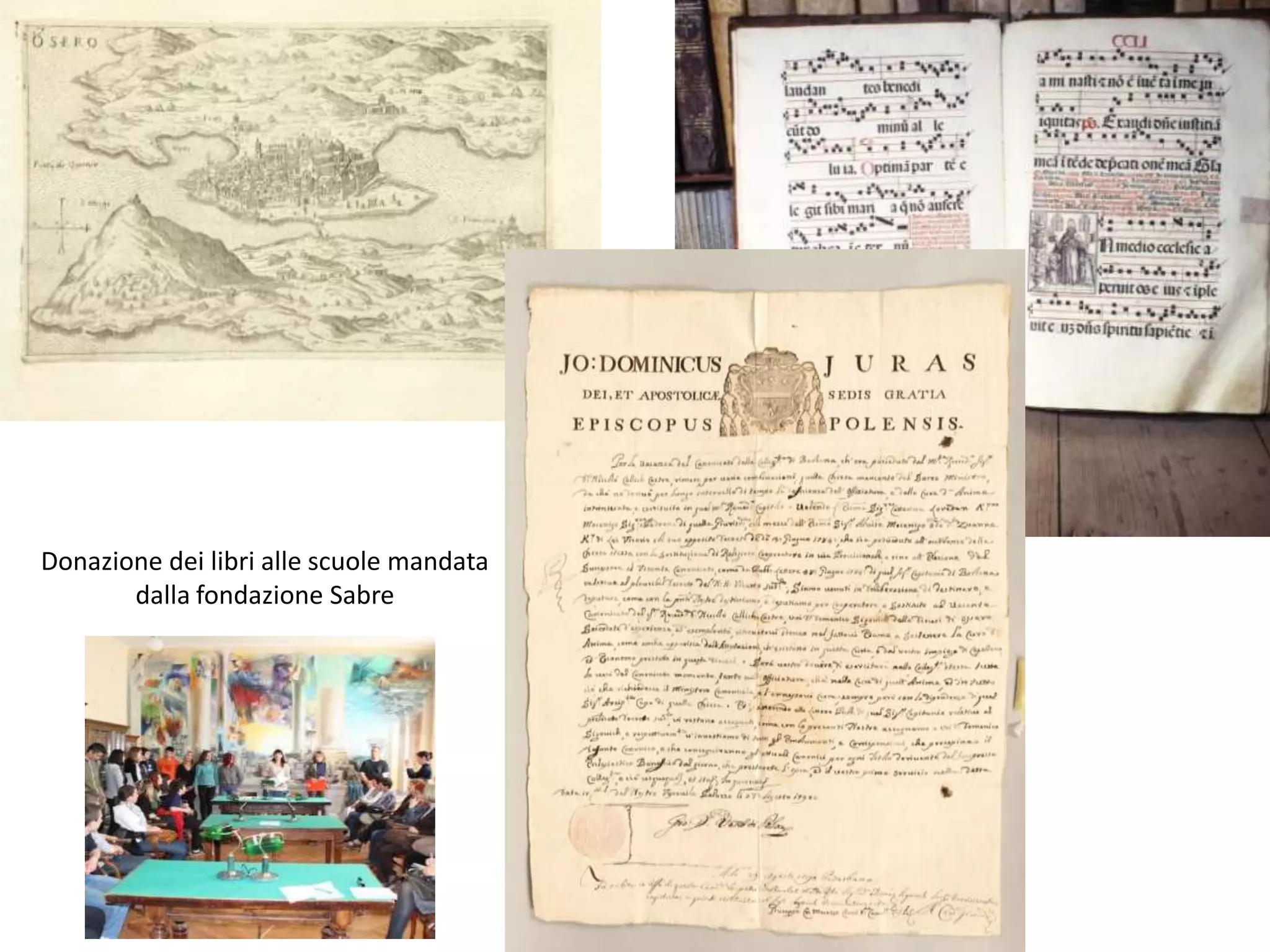 Donazione dei libri alle scuole mandata
       dalla fondazione Sabre
 