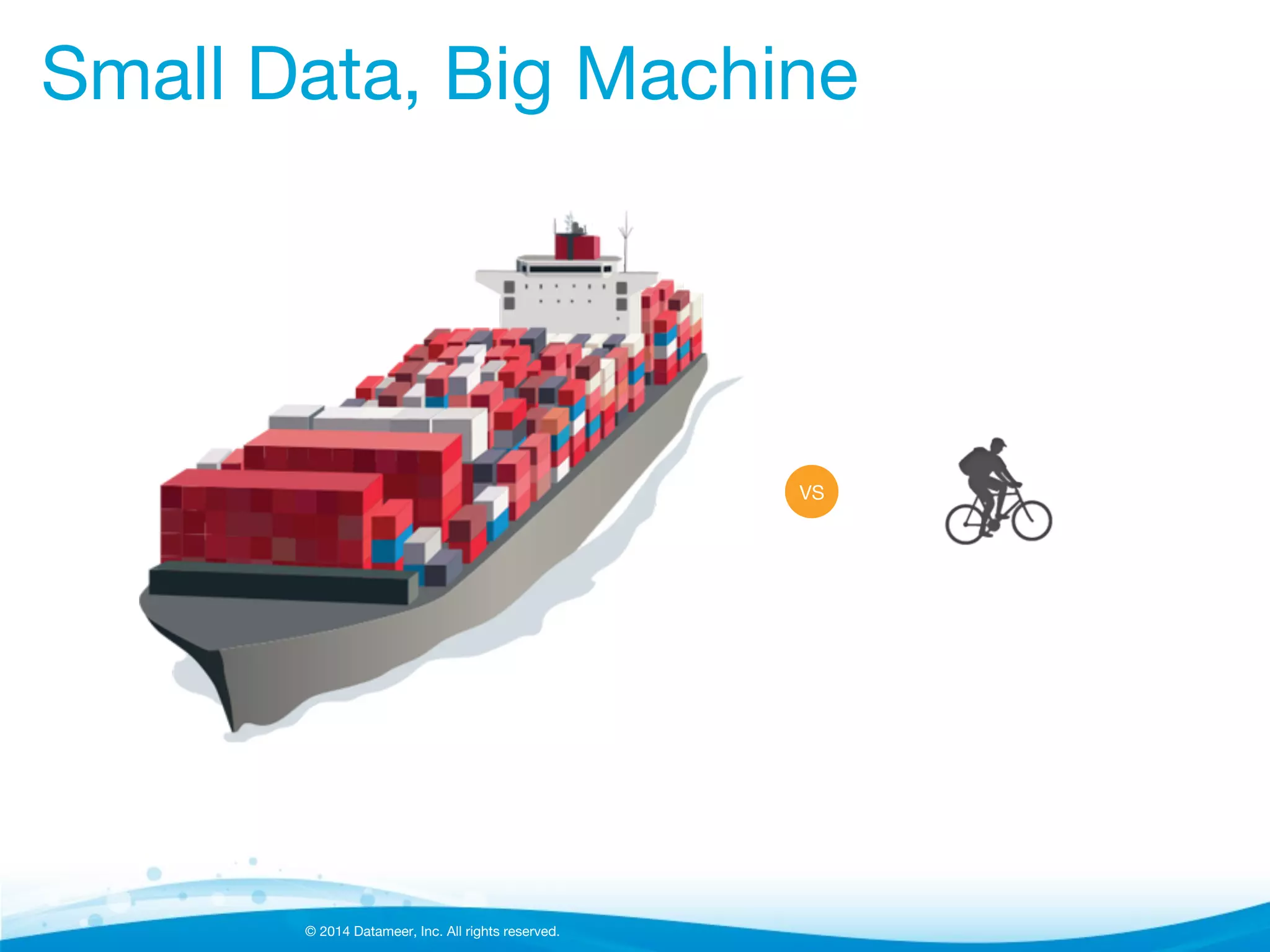© 2014 Datameer, Inc. All rights reserved.
Small Data, Big Machine
VS
 