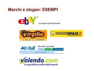 Marchi e slogan: ESEMPI 