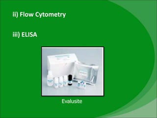 ii) Flow Cytometry
iii) ELISA
Evalusite
 