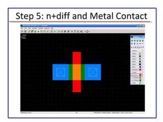 Step 5: n+diff and Metal Contact 