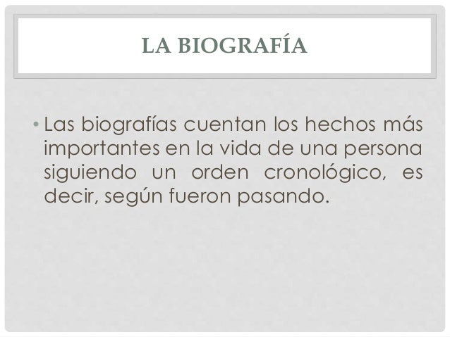Resultado de imagen de la biografía