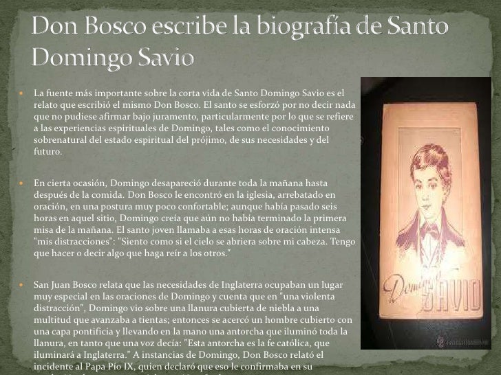 La biografia de domingo savio