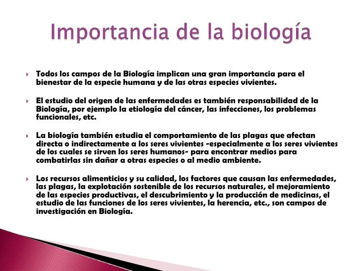 La biologia La biologia