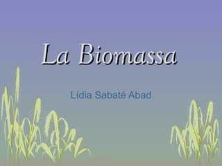 La Biomassa Lídia Sabaté Abad 