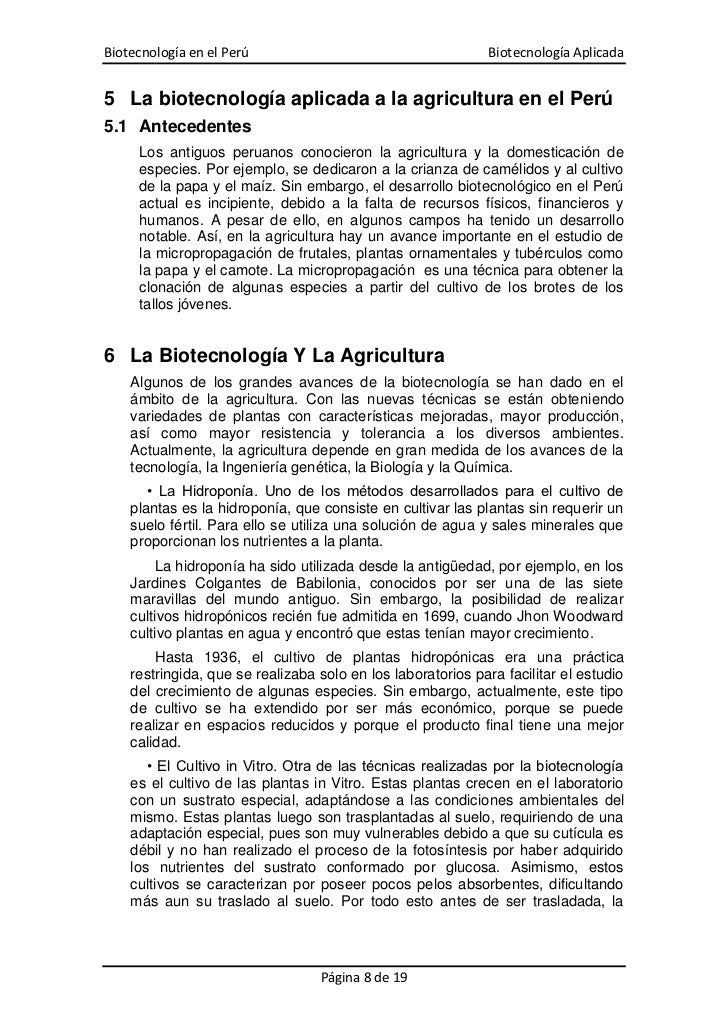Monografia biotecnologia
