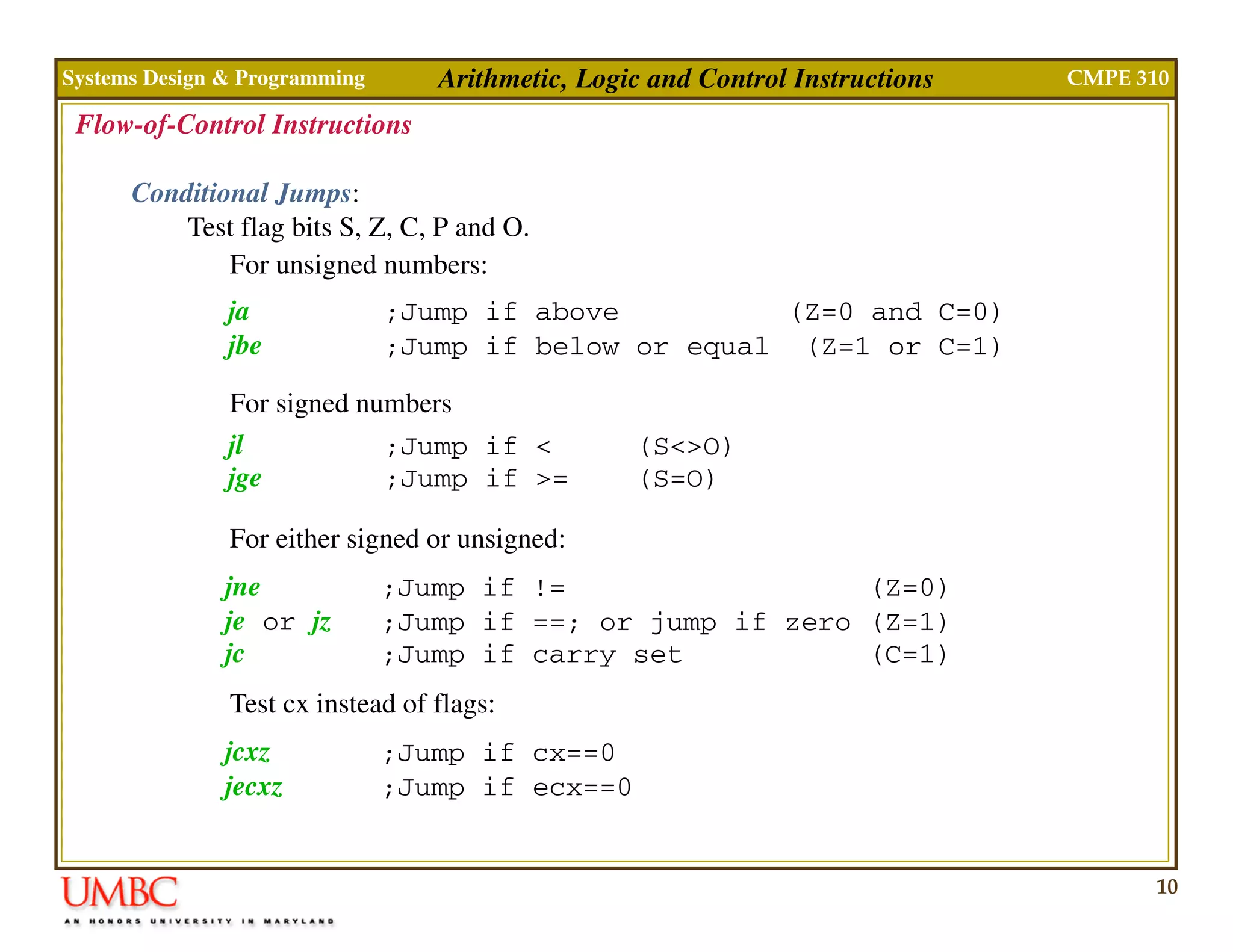 Lab lect03 arith_control | PPT