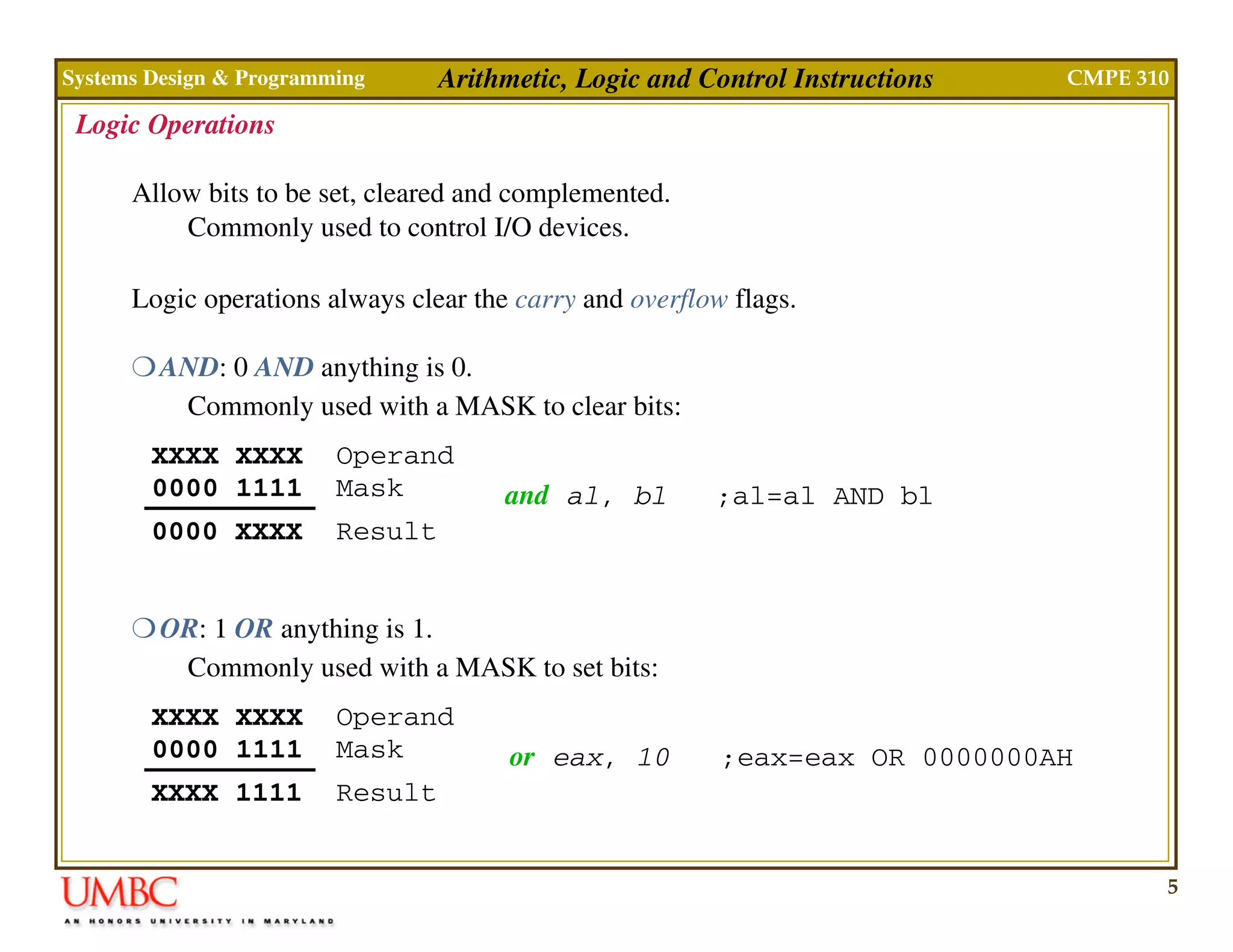 Lab lect03 arith_control | PPT