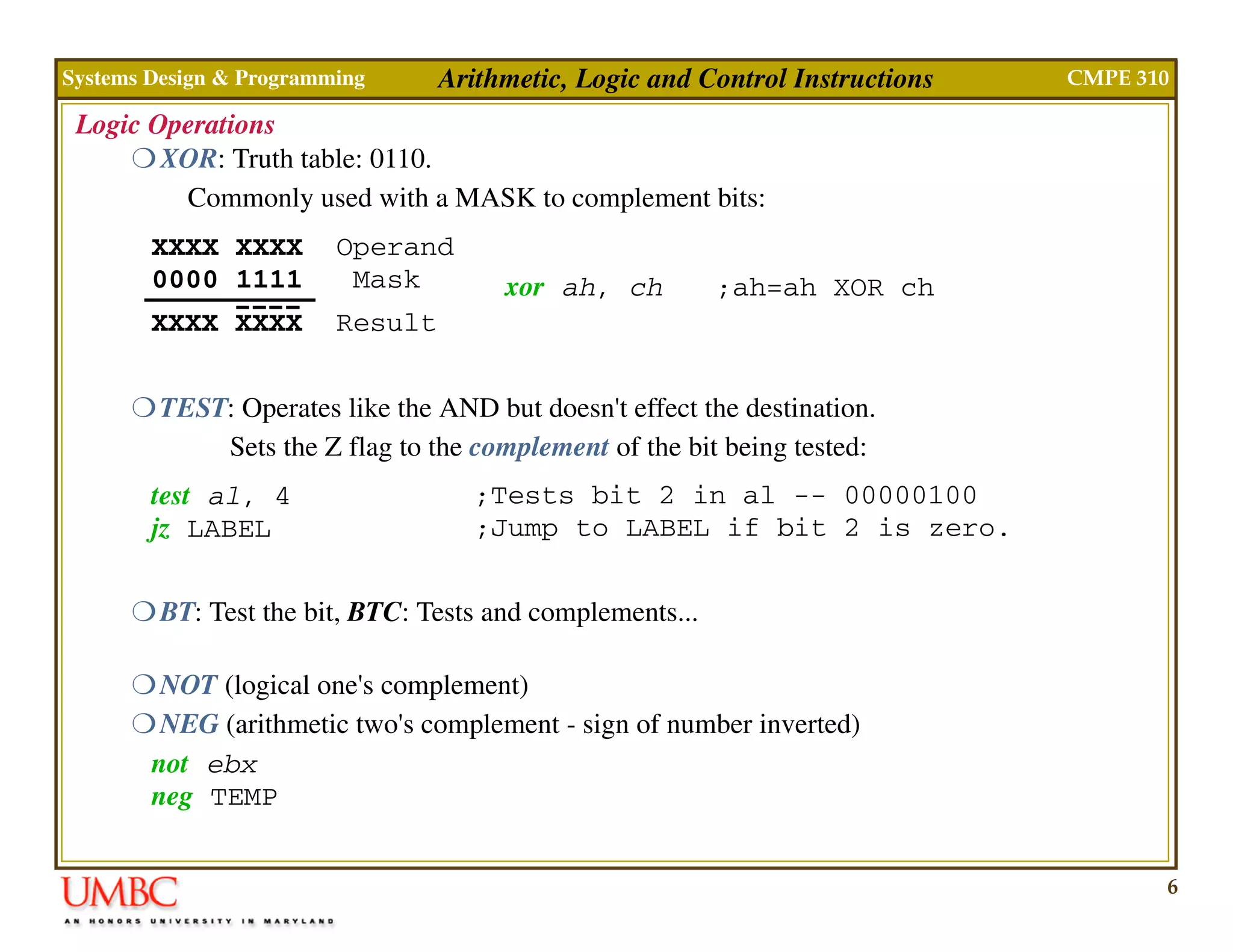 Lab lect03 arith_control | PPT