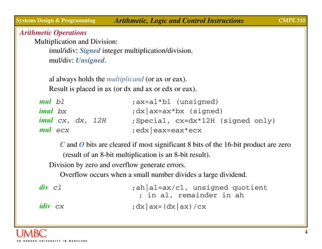 Lab lect03 arith_control | PPT