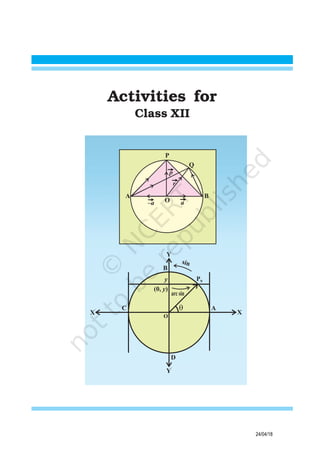 Activities for
Class XII
24/04/18
 