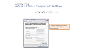 Addressing Devices
Automatic IP Address Configuration for End Devices
 