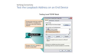 Verifying Connectivity
Test the Loopback Address on an End Device
 