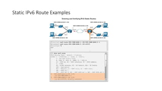 Static IPv6 Route Examples
 