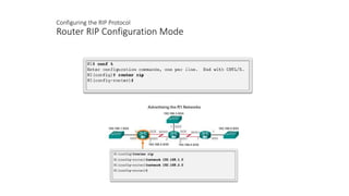 Configuring the RIP Protocol
Router RIP Configuration Mode
 