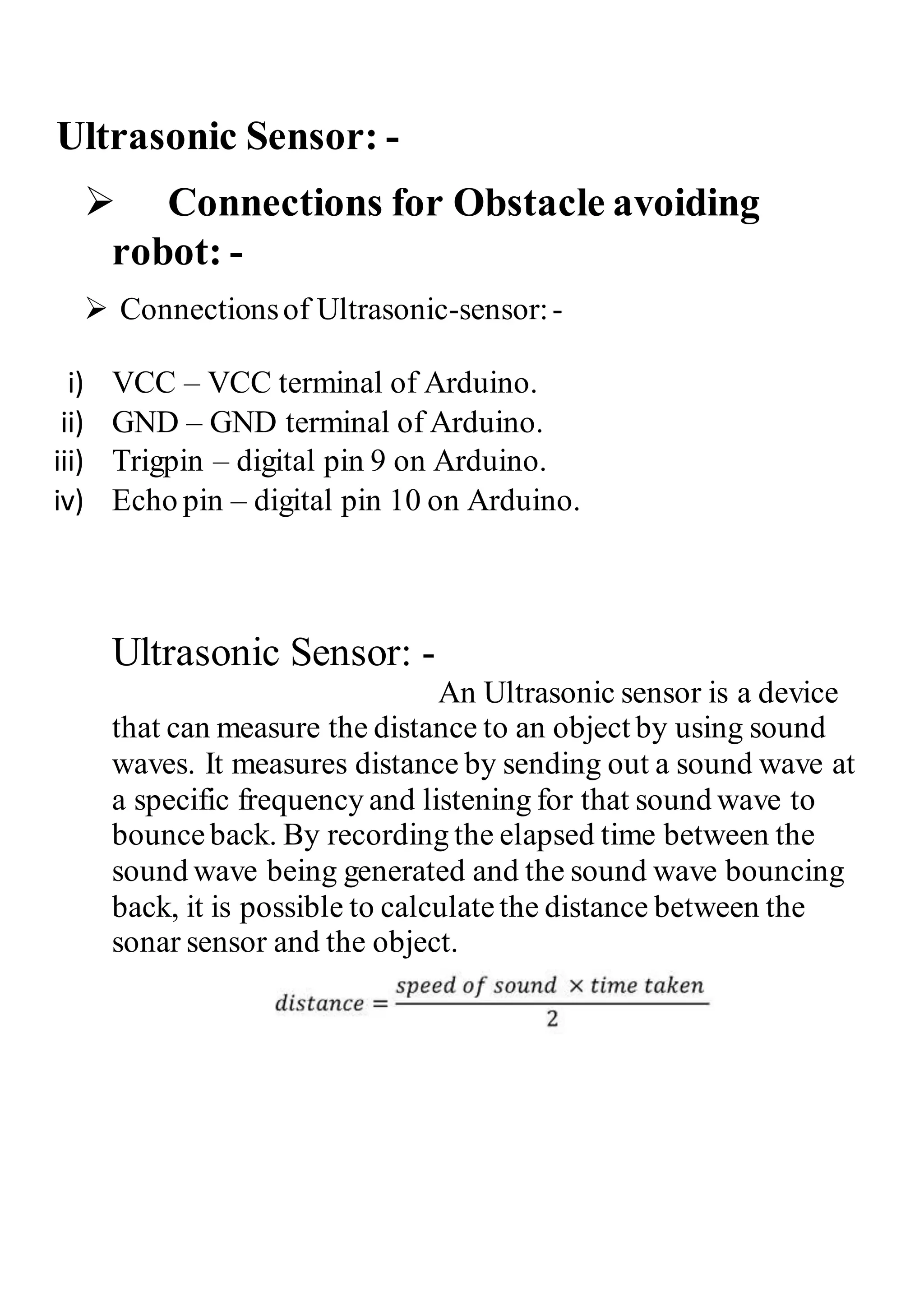 obstacle avoiding robot | PDF