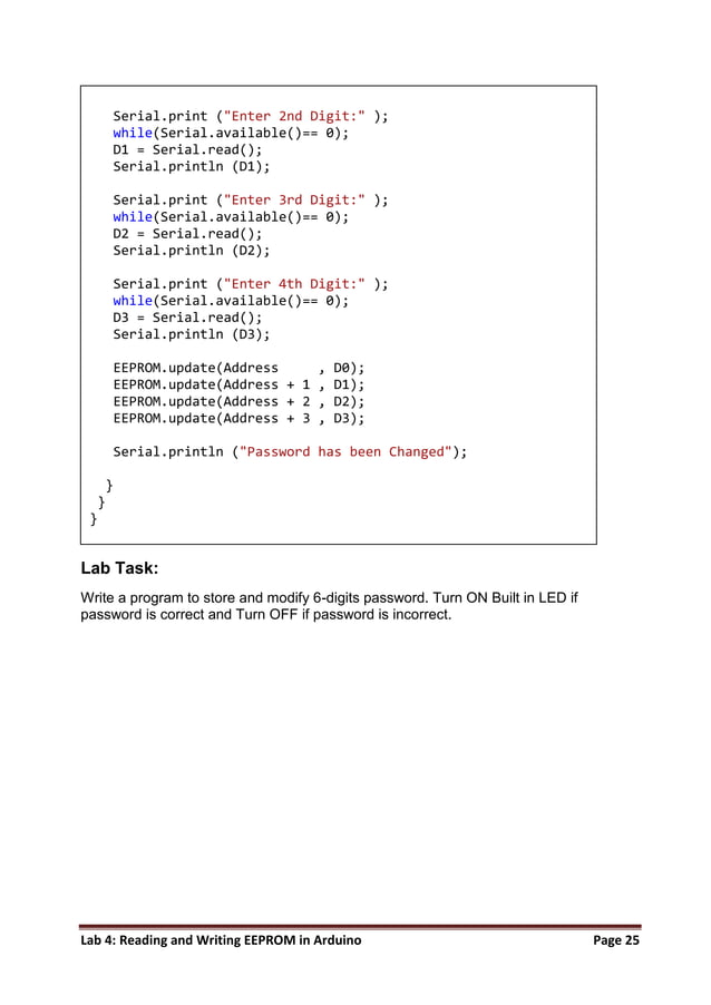 Lab Manual Arduino UNO Microcontrollar.docx | Computer Peripherals ...