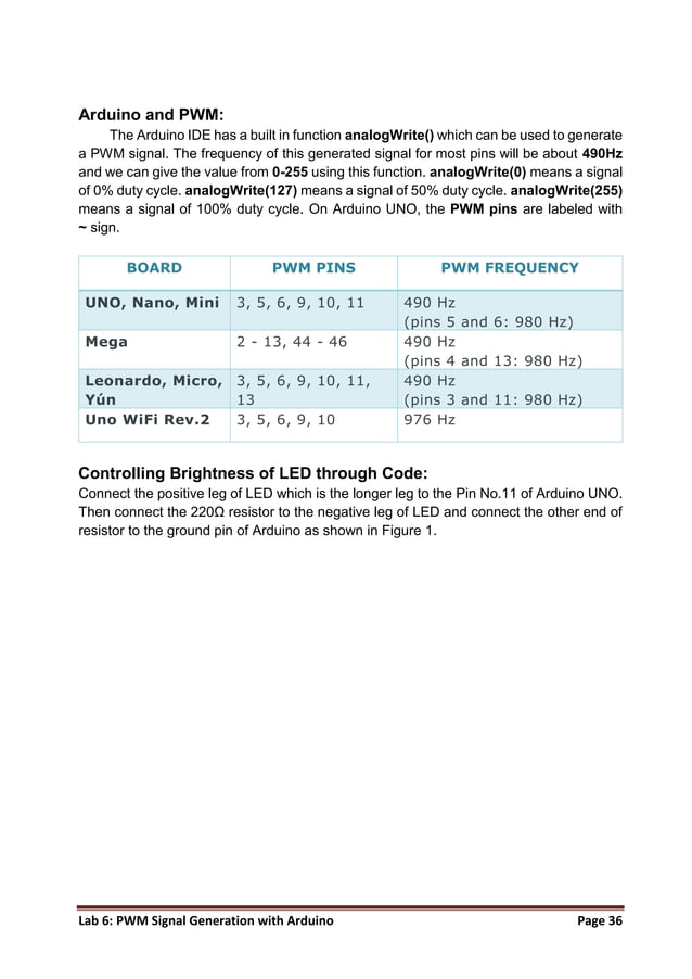 Lab Manual Arduino UNO Microcontrollar.docx | Computer Peripherals ...