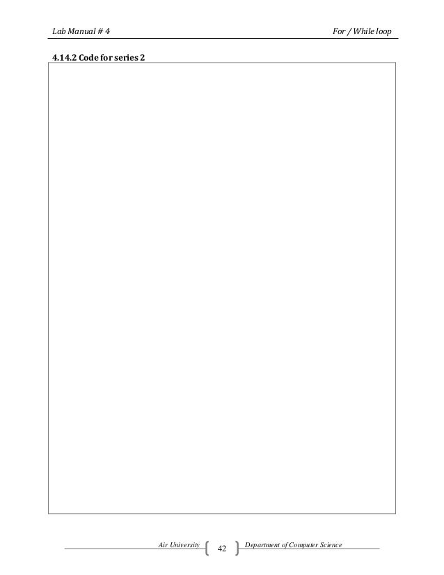 lab manual of c