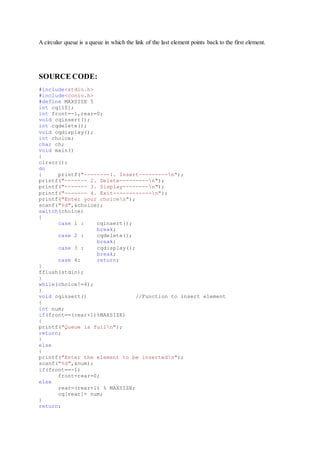 queue programming lab exercise | pdf | queue (abstract... Lab manual data structure (cs305 rgpv) (usefulsearch.org) (useful ...