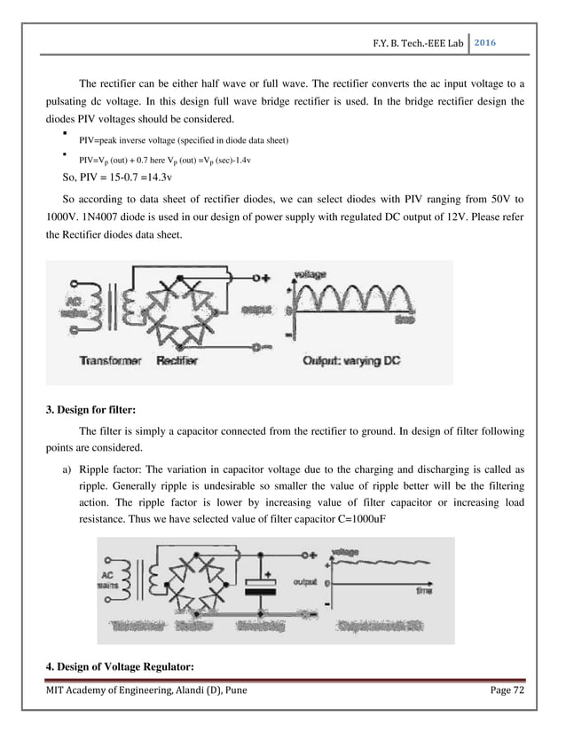 Lab manual for Basic electrical and electronics engineering for first