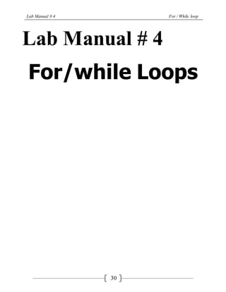 Lab manual programing | DOCX