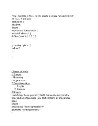 Lab manual virtual reality | DOCX